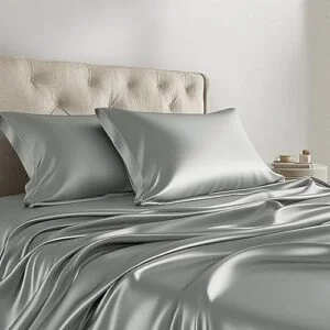4 Pcs Satin Silk Bedsheet (PREMIUM) - Image 3
